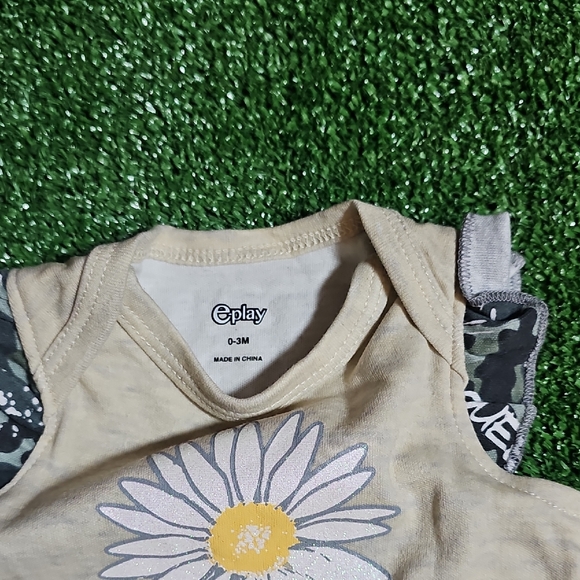 Floral Kids Matching Set - Cream and Gray - Picture 5 of 9